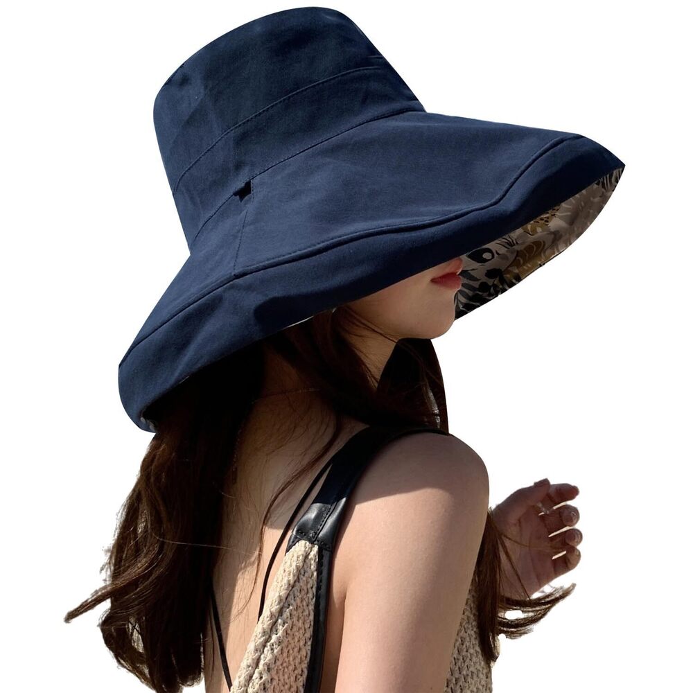 6259 Wide Brim Summer Sun Hat Wired Edge Floral Beach Bucket Hats